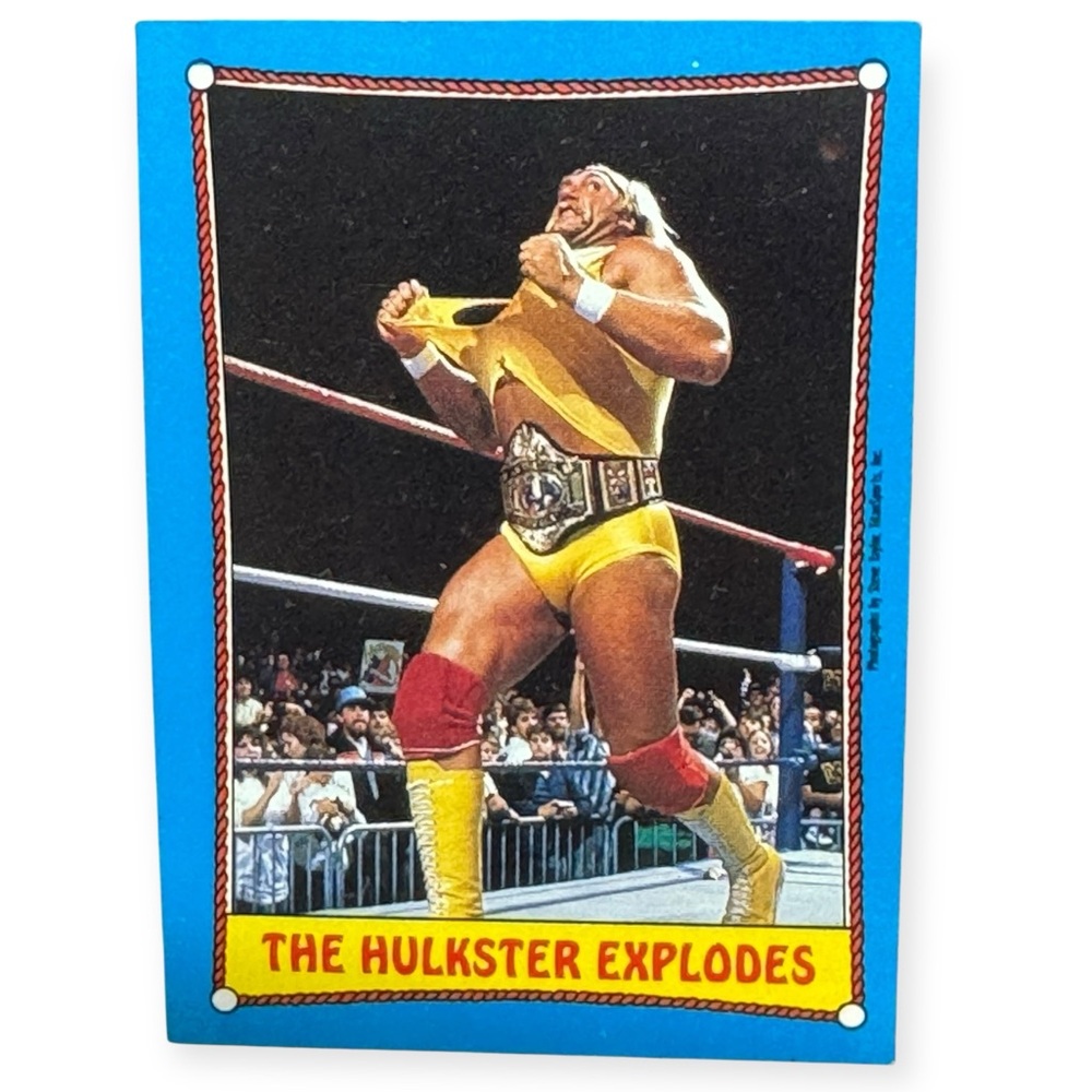Topps WWF 1987 The Hulkster Explodes Wrestling Trading Card